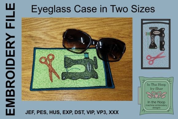 Antique Sewing Machine Eyeglasses Case