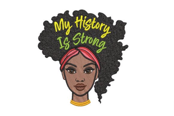 Black Cute Girl with Afro Hairstyle