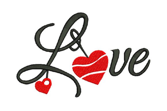 Calligraphy Love with Heart