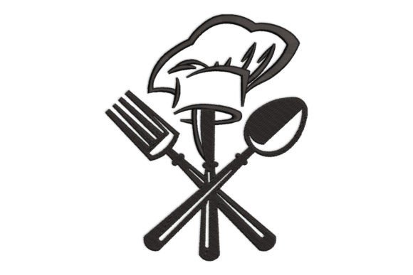 Chef Hat, Knife, Fork, and Spoon