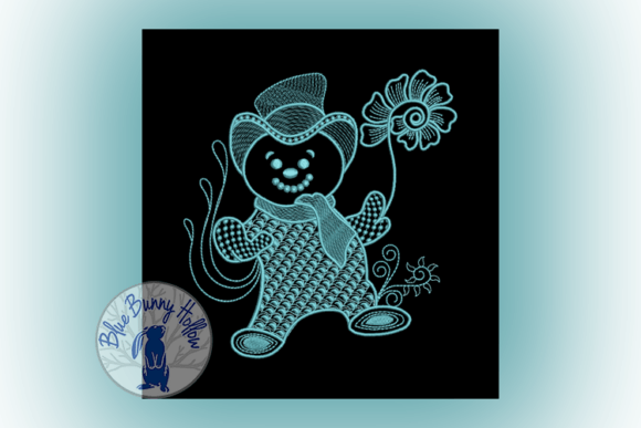 Dazzling Cowboy Snowman