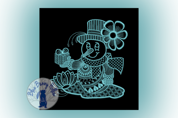 Dazzling Flower Power Snowman