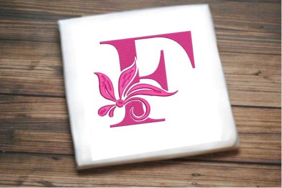 Elegant Floral Alphabet Letter F
