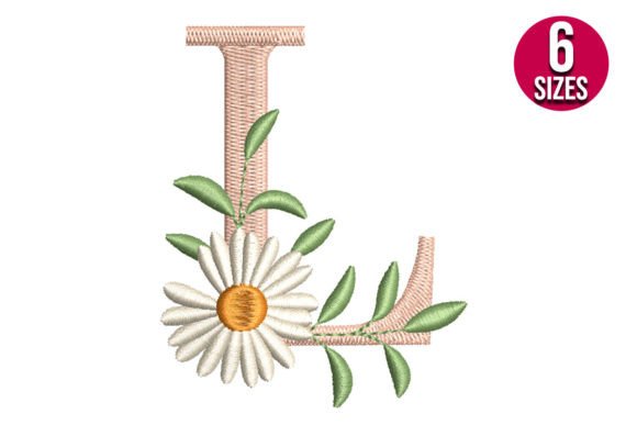 Floral Alphabet Letter L