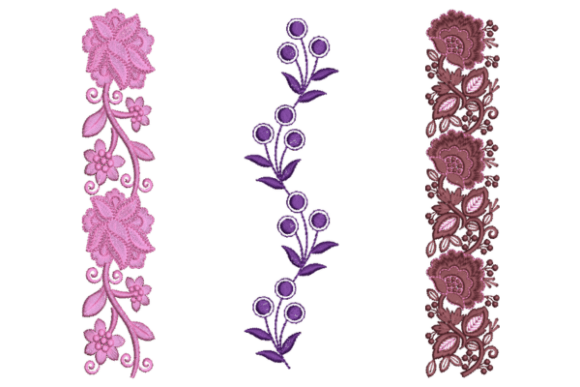 Vintage Floral Borders Set